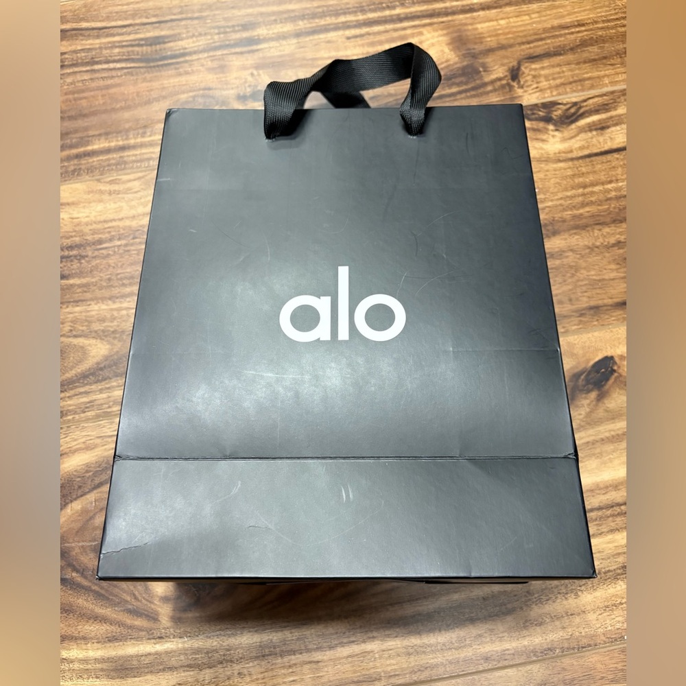 Alo Yoga black branded small shopping bag